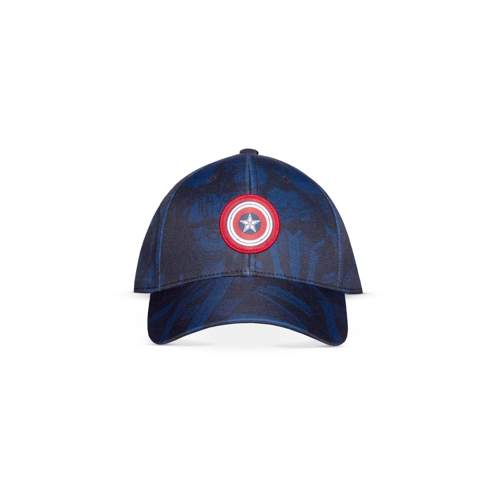Marvel Captain America - All Over Print Casquette ajustable - Bleu/Noir